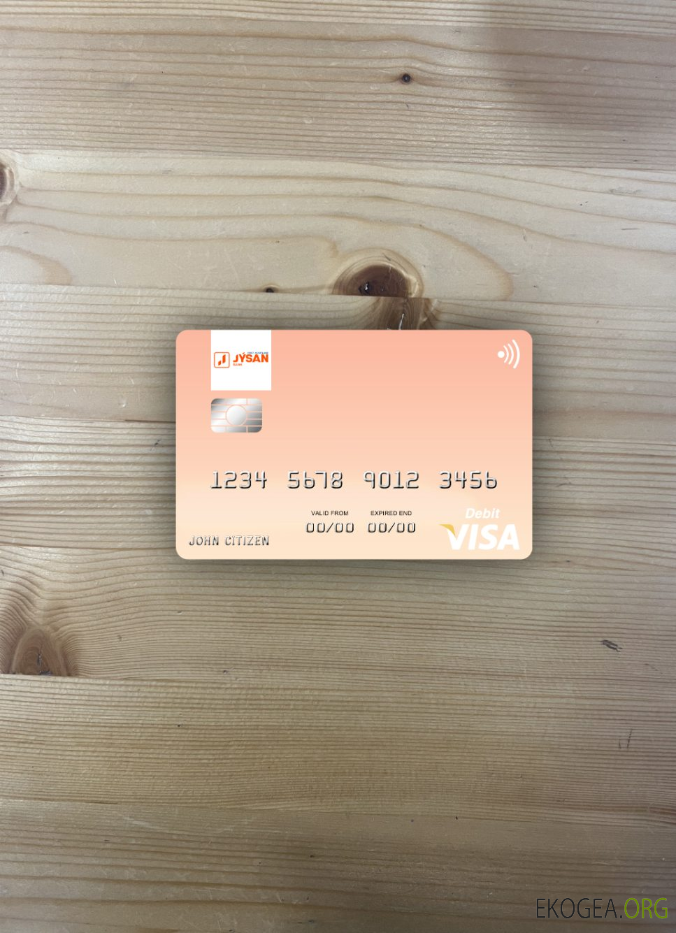 Kazakhstan First Heartland Jýsan Bank carte visa photolook devant